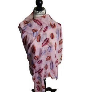 Juicy Couture Y2K Lightweight Lips Rhinestone Scarf 64"x28"